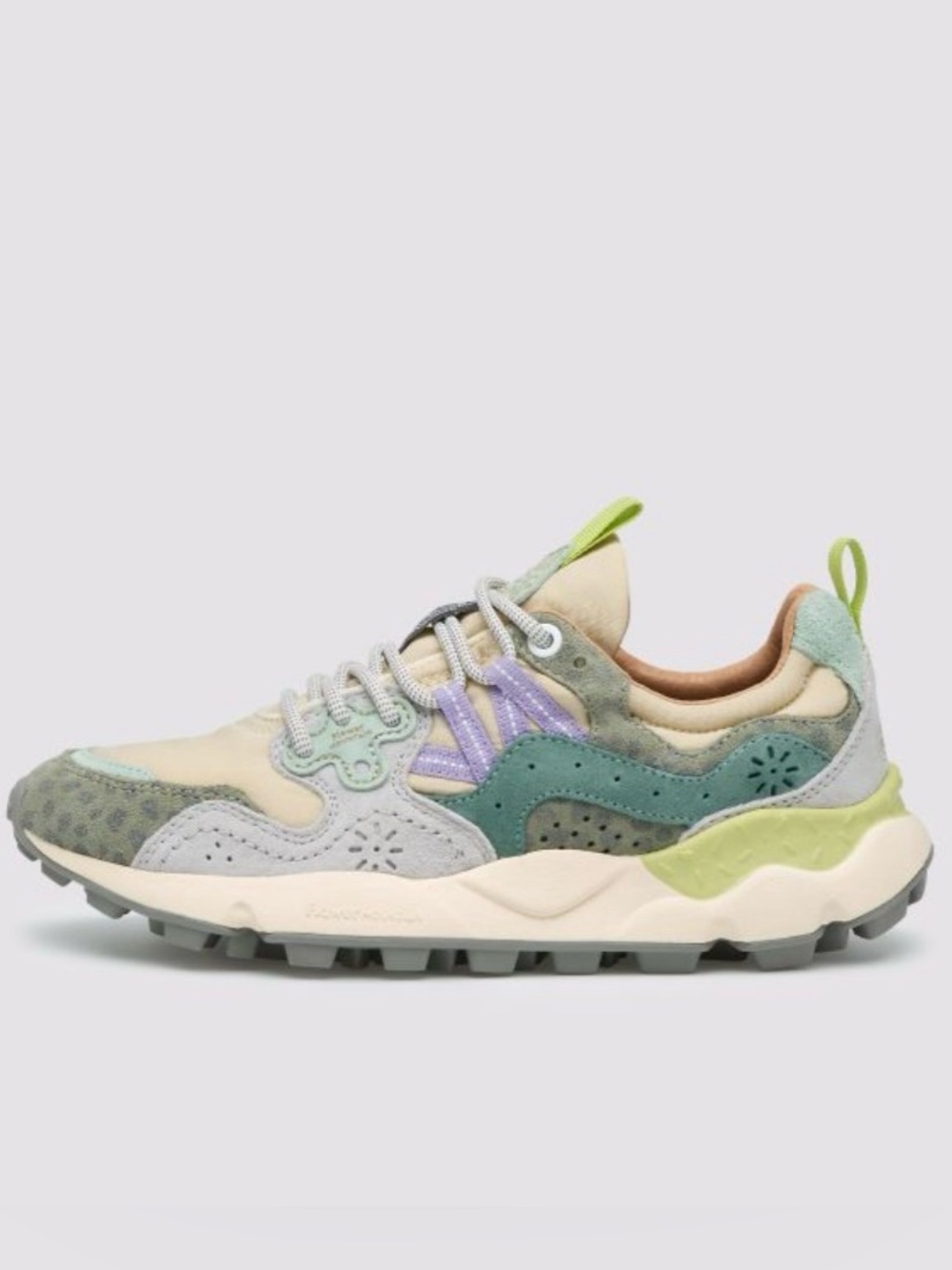 NWT Flower Mountain YAMANO 3 WOMAN Suede and fabric sneakers